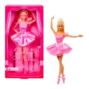 Barbie Signature Ballet Wishes Doll Pink Ballerina Tiara Tutu Pointe Shoes New